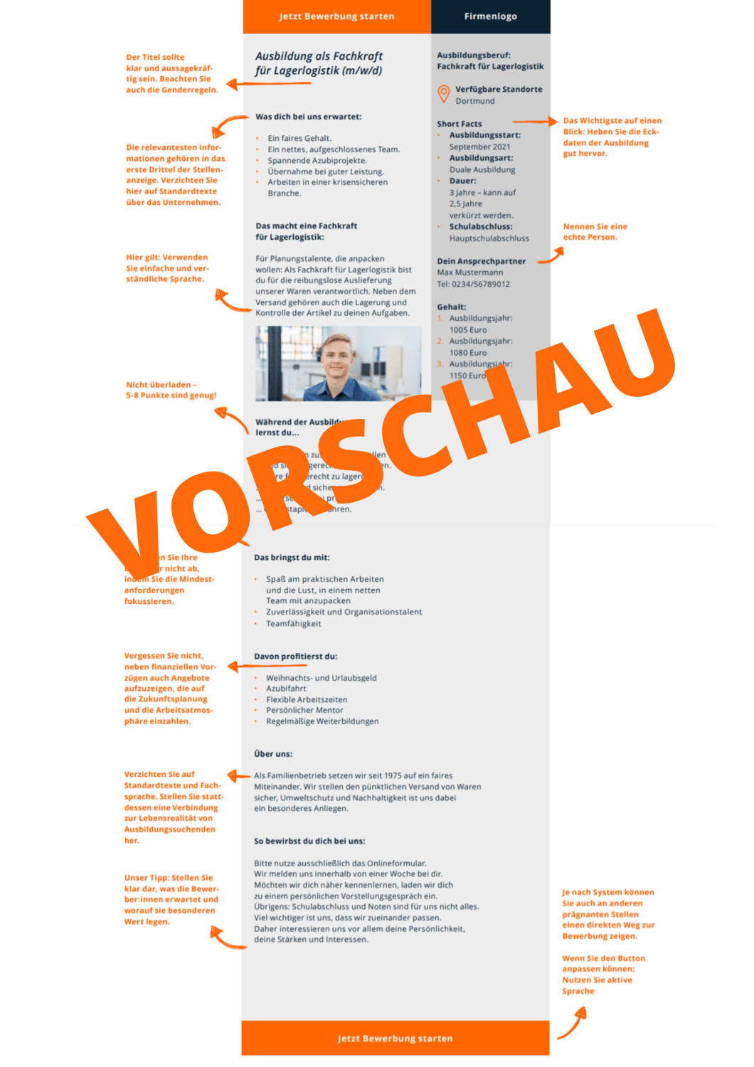 Perfekte Stellenanzeige schreiben: Muster und Vorlage